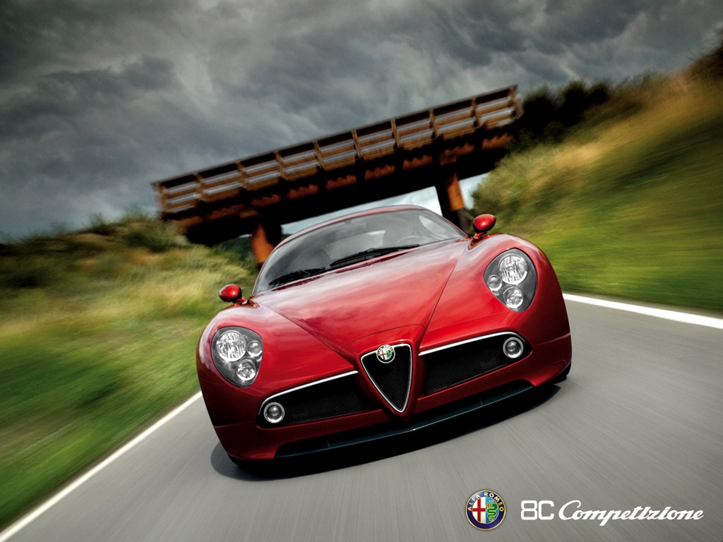 Alfa Romeo 8C Competizione otomobil arşiv görseli