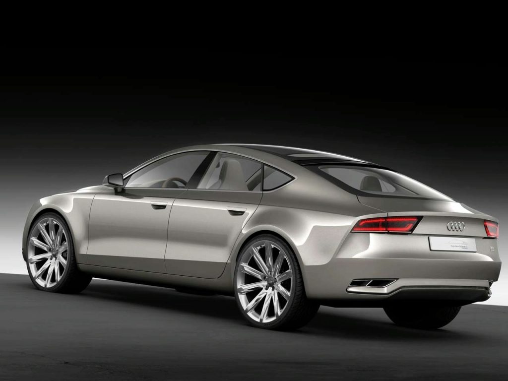 2009 Audi Sportback Concept arkadan sol üç çeyrek görünüm