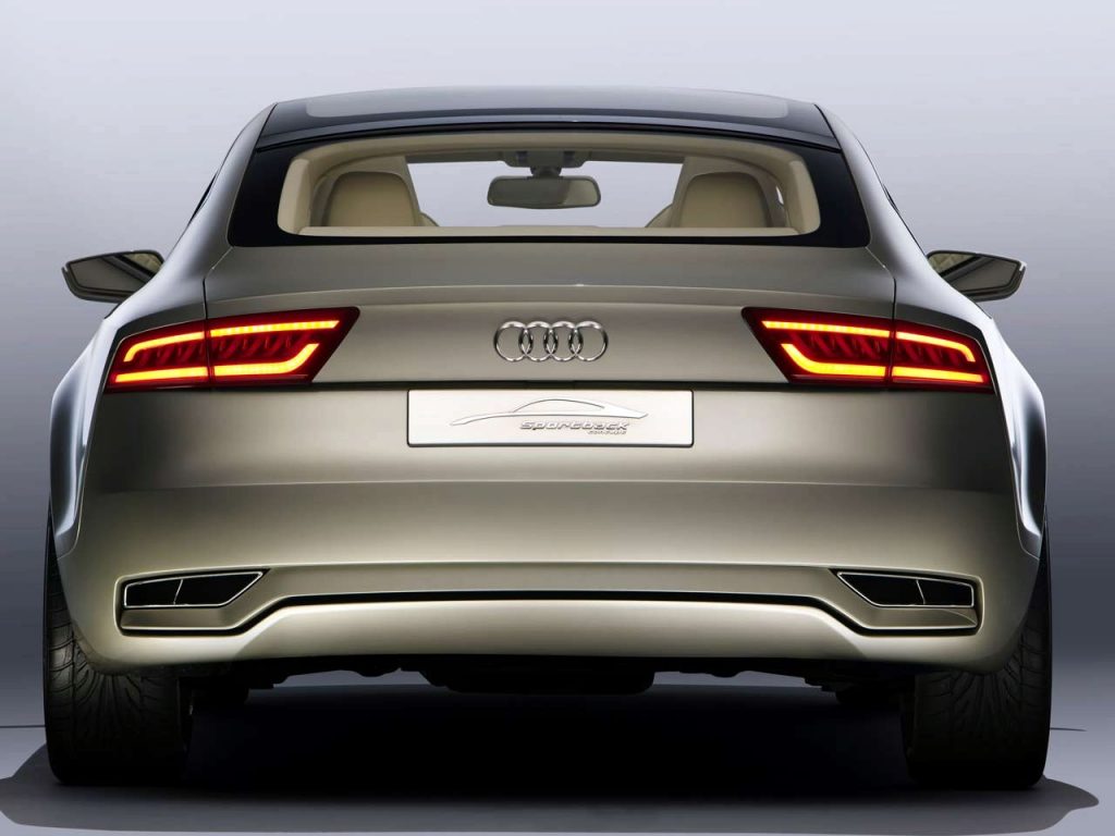 2009 Audi Sportback Concept doğrudan arka görünüm