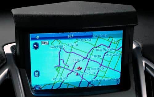 Cadillac SRX açılır navigasyon ekranı