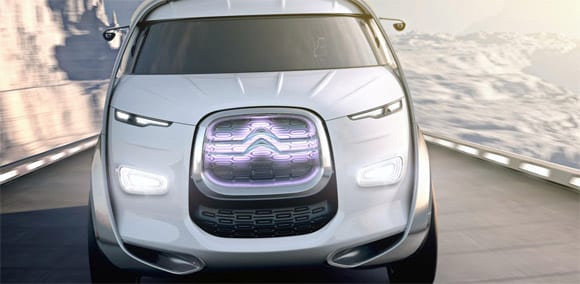 Citroën Tubik Concept önden görünümü ve büyük orta yüzeyi