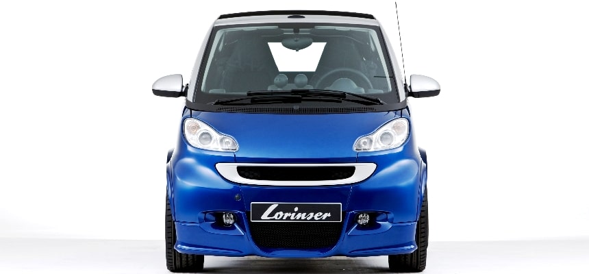 Mavi Lorinser Smart Fortwo 450 önden görünüm