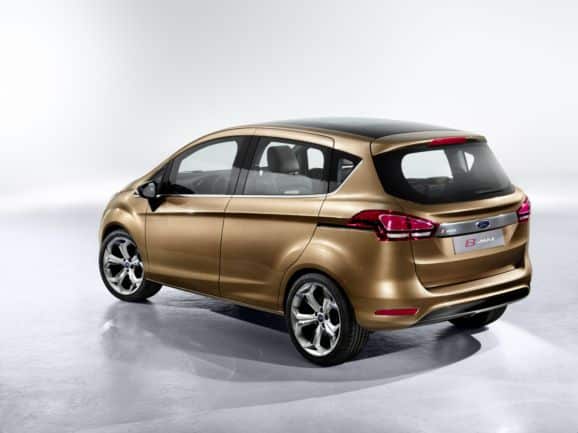 Ford B-MAX Concept arka üç çeyrek tasarım görünümü