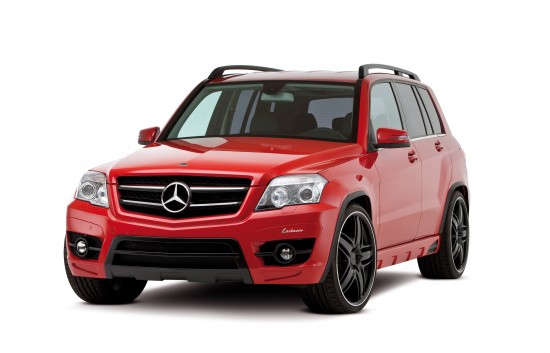 Lorinser Mercedes GLK kırmızı gövde kiti ön üç çeyrek görünüm