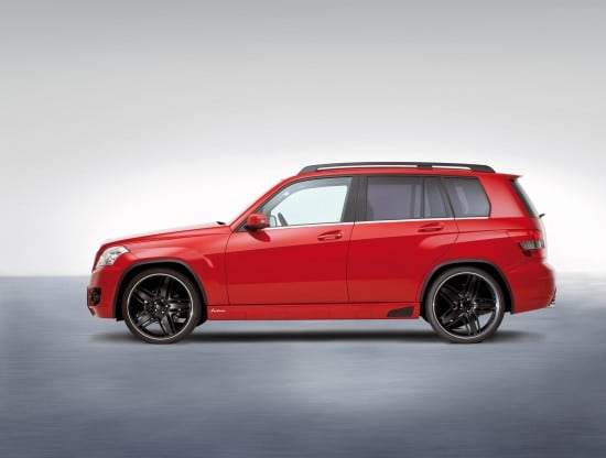 Kırmızı Lorinser GLK yan profil ve siyah RS 9 jantlar