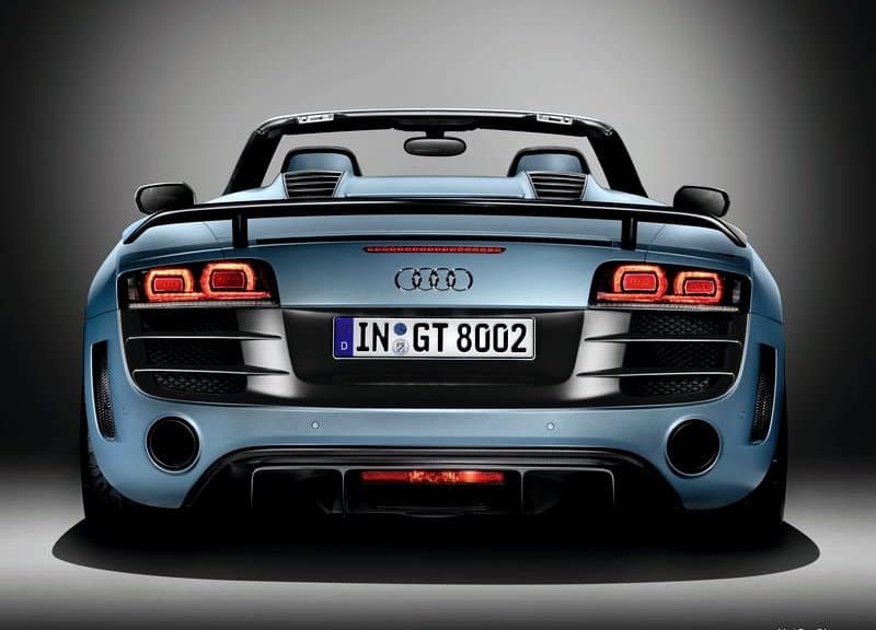 Audi R8 GT Spyder açık tavanlı dış görünüm