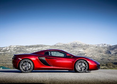 McLaren 12C Spider kapalı tavanlı yan profil