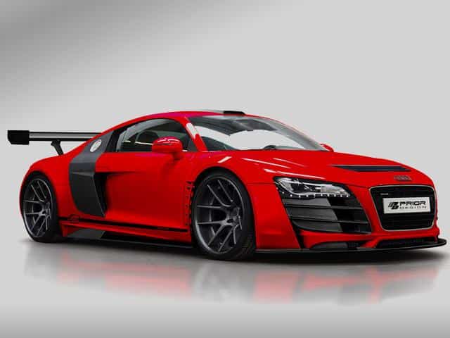 Red Audi R8 Tuning by Prior Design tuning otomobil arşiv görseli