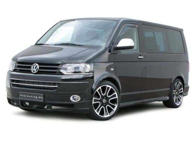 VW T5 RSL tuning paketi uygulanmış siyah Volkswagen T5