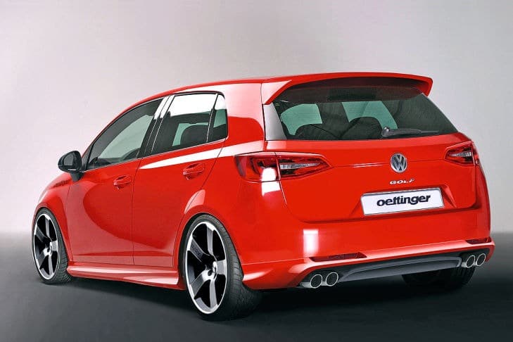 Oettinger Golf VII kırmızı arka difüzör tasarım çalışması