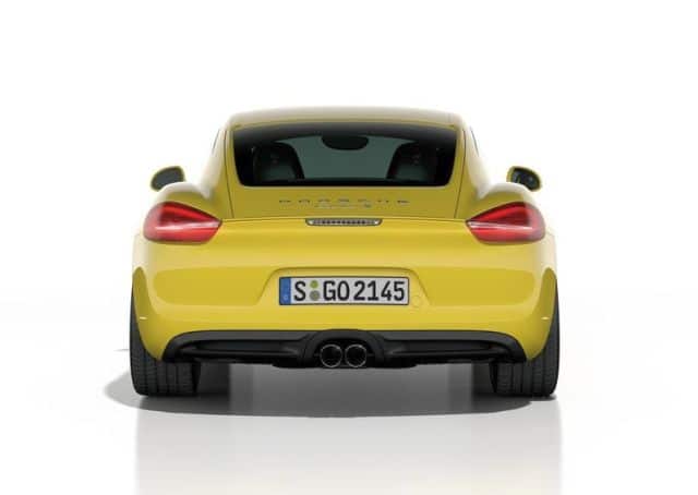 Porsche Cayman arka üç çeyrek tasarımı