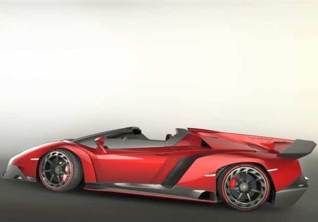 2014 Lamborghini Veneno Roadster yan profili