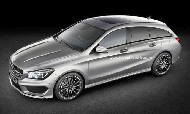 Theophilus Chin Mercedes-Benz CLA Shooting Brake ön görünüm çizimi