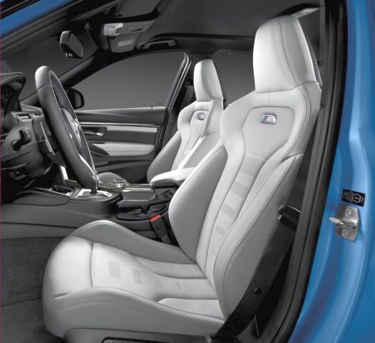 BMW M3 spor koltukları ve iç mekan
