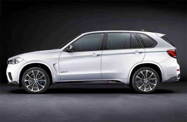 BMW X5 M Performance parçaları ile yan profil