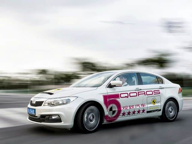 Qoros 3 Sedan Euro NCAP beş yıldız tanıtım otomobili