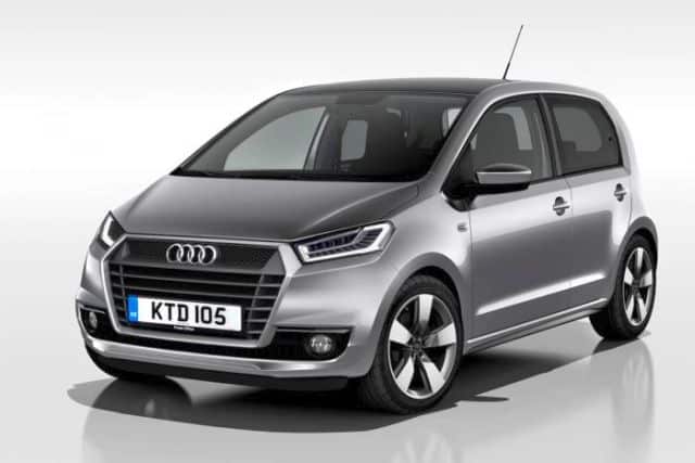 Audi A0 tasarım çalışması ön ve yan görünümü