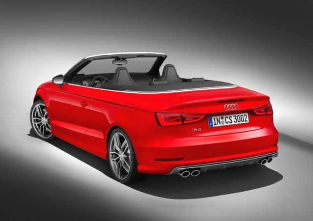 S3 Cabrio arkadan üç çeyrek görünüm