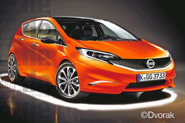 AUTO BILD Nissan Almera hatchback illüstrasyonu