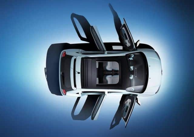Twingo üstten görünüm ve kompakt gövde oranları