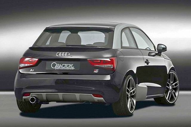 Caractere arka valanslı Audi A1 arkadan görünüm
