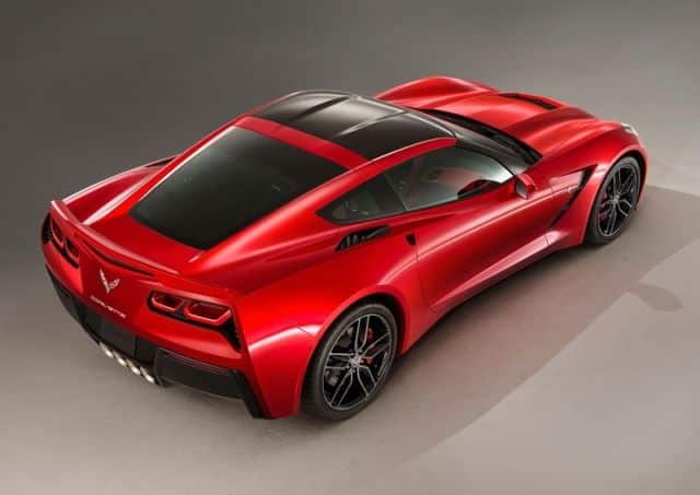 Corvette C7 Stingray arka üç çeyrek görünümü