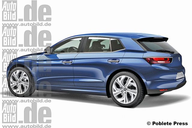 Citroen C4 dijital tasarım çalışmasının arka yan görünümü