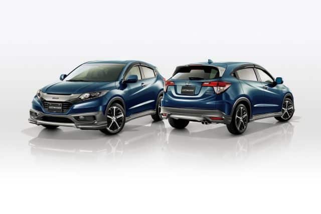 Honda Vezel Mugen aksesuar paketi mavi gövde görünümü