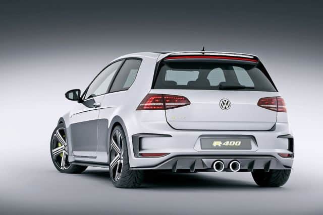 Golf R 400 arka üç çeyrek görünümü