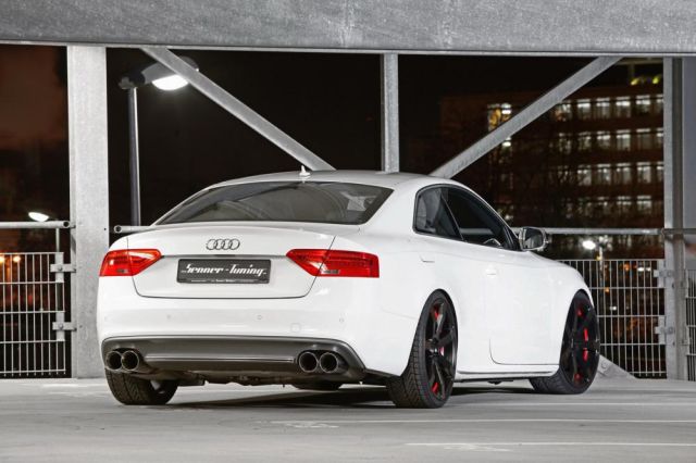 Audi S5 Tuned by Senner beyaz coupe ön görünümü