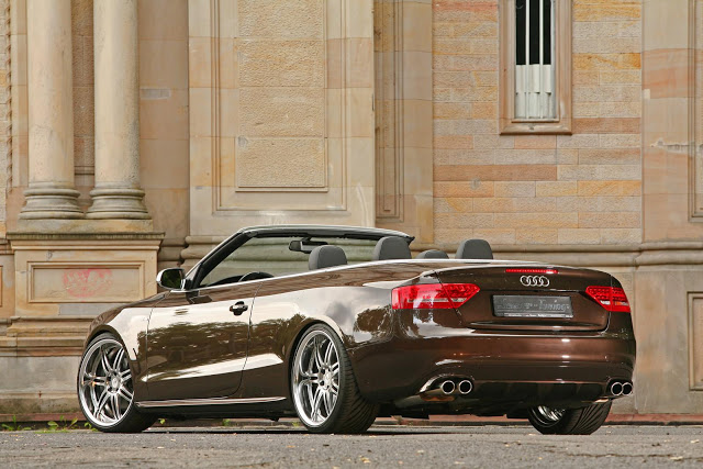 Kahverengi Audi A5 Cabrio Senner uygulaması