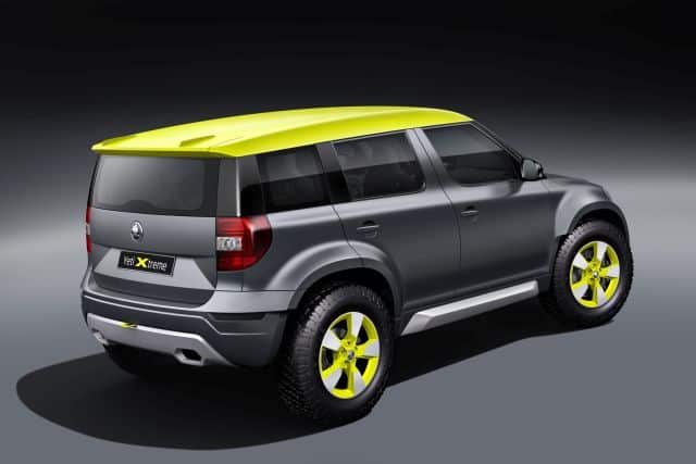 Skoda Yeti Xtreme arka üç çeyrek görünümü