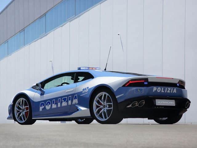 Lamborghini Huracan LP 610-4 Polizia yandan görünüm