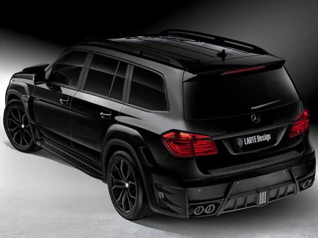 Mercedes GL Black Crystal arkadan üç çeyrek görünüm
