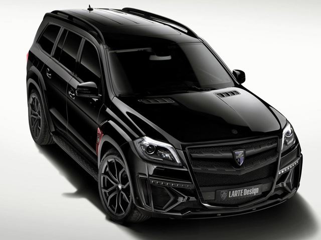 Mercedes GL Black Crystal yüksek açıdan ön görünüm