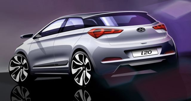 Hyundai i20 arka tasarım eskizi