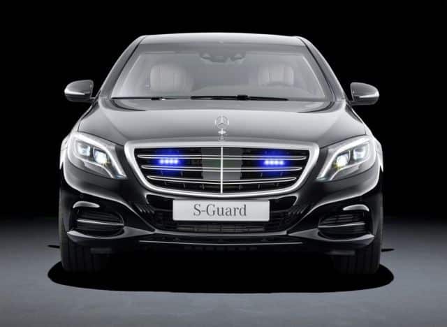 Mercedes-Benz S 600 Guard ön bölüm ve uzun dingil mesafeli gövde görünümü