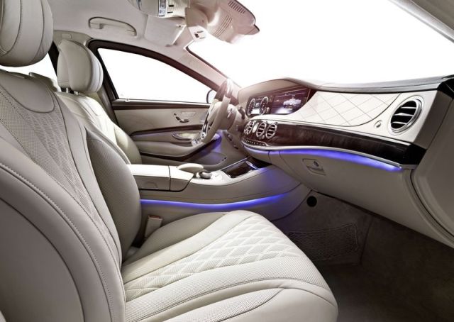 Mercedes-Benz S 600 Guard açık renk deri arka koltukları