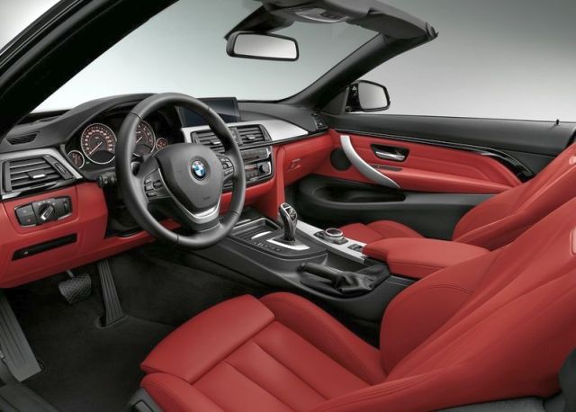 4 Serisi Cabrio ön konsol ve orta kumanda bölümü
