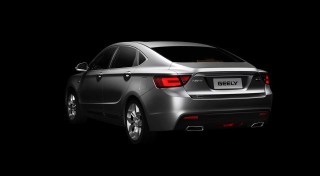 Geely GC9 arka bölüm tanıtım görseli ve stop lambaları