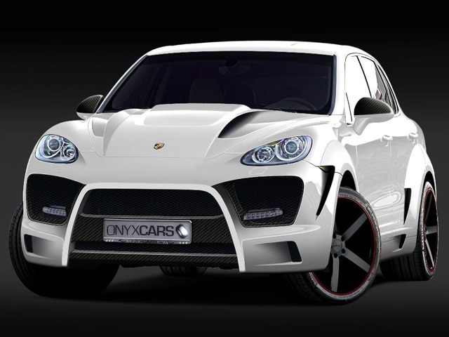 Porsche Cayenne Onyx Concept geniş gövde kitinin önden görünümü