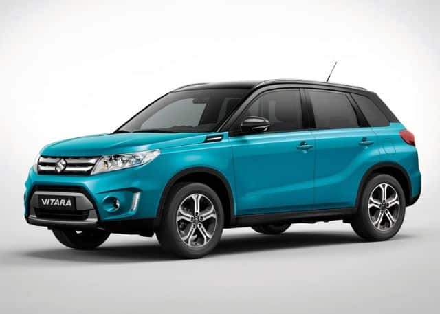 Vitara turkuaz gövde ön üç çeyrek görünümü