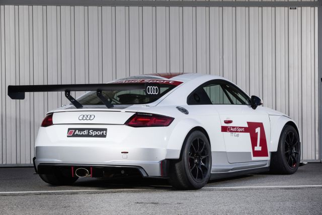 Audi TT cup arka kanat ve arka üç çeyrek görünümü
