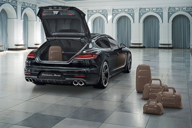 Panamera Exclusive Series kahverengi deri iç mekân