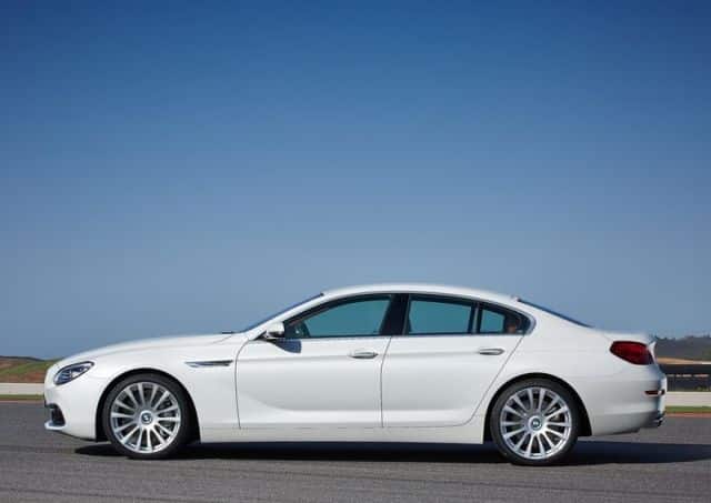 2015 BMW 6 Series Gran Coupe beyaz gövde yan profili