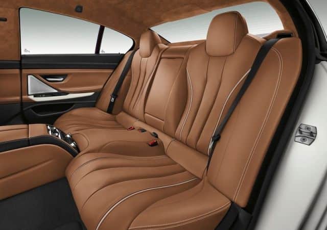 BMW 6 Series Gran Coupe kahverengi deri arka koltuklar