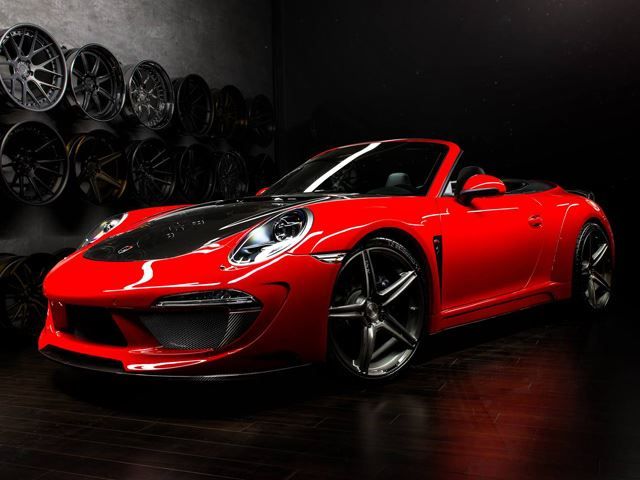 Kırmızı Porsche 991 Carrera Cabriolet TopCar Stinger