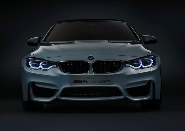 BMW M4 Concept Iconic Lights ön bölüm ve lazer far tasarımı