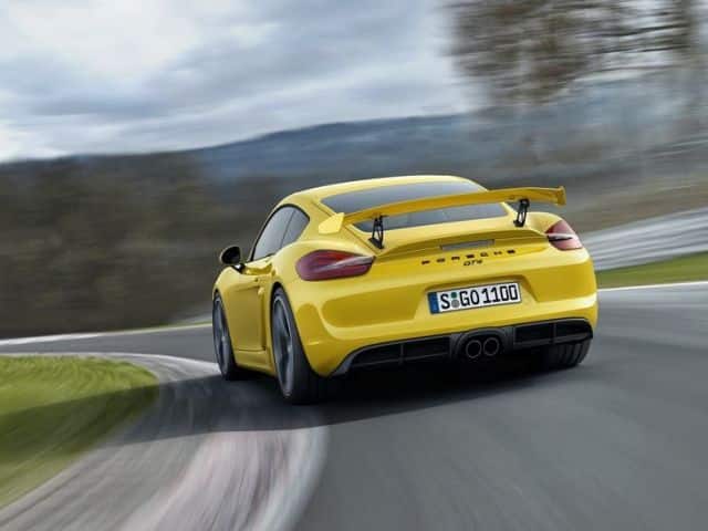 Porsche Cayman GT4 yan gövde arşiv fotoğrafı