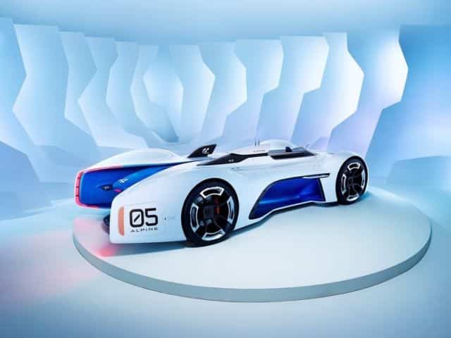 Alpine Vision GT konseptinin ön üç çeyrek görünümü